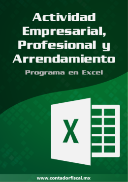 Programa Contable Actividad Empresarial Profesional Arrendamiento Excel